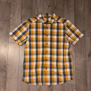 ❌SOLD❌ - Arc'teryx Brohm Yellow and Gray Plaid Button Down Shirt